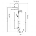 HERZ 00444 FRESH f150 usponski tuš sa ručnim tušem