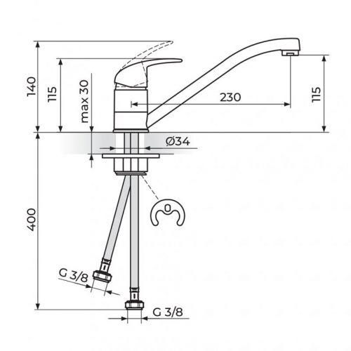 PERLA JP381001 Baterija za Sudoperu