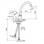 PERLA JP382011 Baterija za Sudoperu Izliv 130mm
