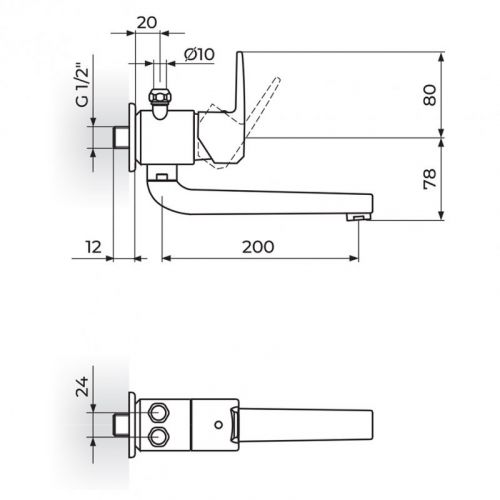 CUBO3 JC36201 Baterija za Protočni Bojler izliv 200mm