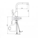 ZERRO JZ38601 Baterija za Sudoperu sa Izvlačnim Tušem