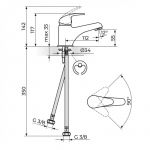 PERLA JP301001 Baterija za Lavabo