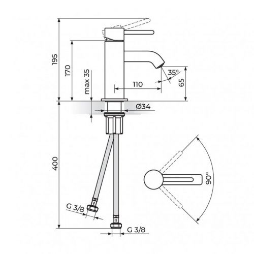 ZERRO JZ30101 Baterija za Lavabo