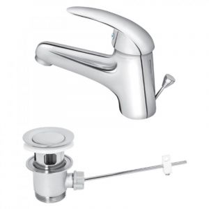 KING J301001M Baterija za Lavabo sa Metalnim Odlivnim Ventilom