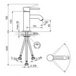 ZERRO JZ30103 Baterija za Lavabo, električni prelivni bojler