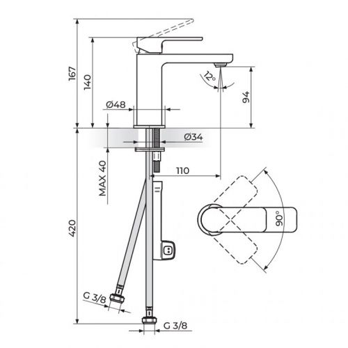 S2 230101 Baterija za Lavabo