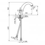 BRONTEE NB21101 Baterija za Lavabo