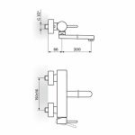 DARK JD32120 Baterija za Lavabo - Sudoperu izliv 200mm