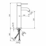 DARK JD30109 Baterija za Lavabo visoka