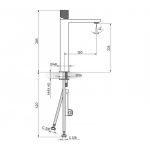 S2 BLACK & GOLD 230109BG baterija za lavabo visoka