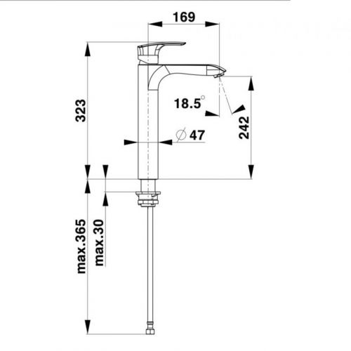 HERZ 00089 Elite e12 baterija za lavabo visoka