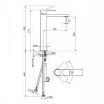 S2 BLACK 230109B Baterija za Lavabo Visoka