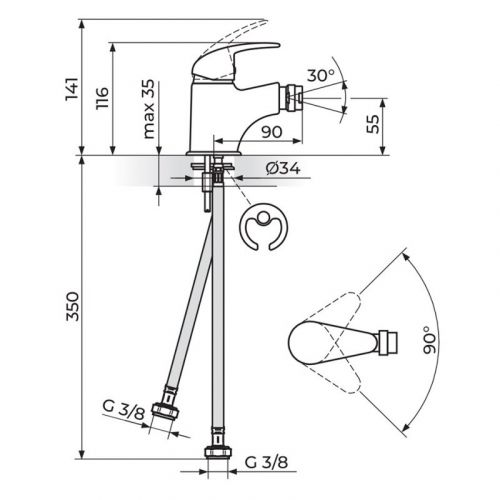 PERLA JP391001 Baterija za Bide