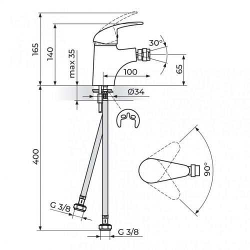 KING J391001 Baterija za Bide