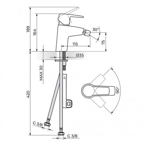 CUBO3 JC39101 Baterija za Bide