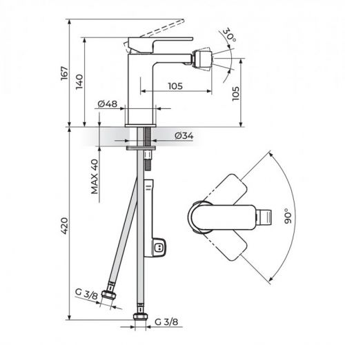 S2 GOLD 239101G Baterija za Bide