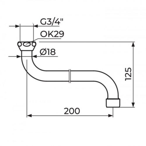 IZLIV S 200 - Ø18 MM SA NEOPERL HC PERLATOROM PIS20018