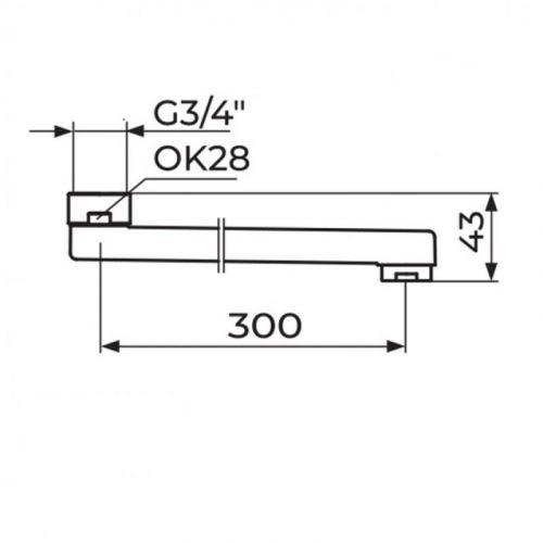 Izliv S 300 - ovalan sa NEOPERL HC PERLATOROM PIS300PIA