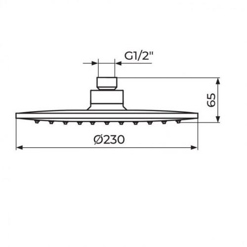 Tuš Ruža za Usponski Tuš PTRUSP3 230 mm