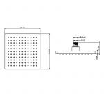 HERZ Tuš Ruža SQ a200 200x200 mm 12112