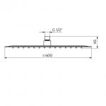 Tuš Ruža PTRUSP14 400x400 mm