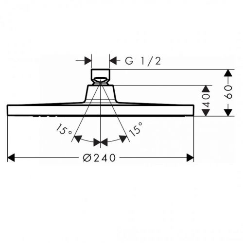 Hansgrohe Tuš ruža Crometta S 240 1F hrom 26723000
