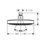 Hansgrohe Croma Select E 180 tuš ruža, 2 jet, bela/hrom 26524400