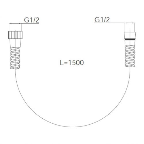HERZ Tuš crevo hrom a600 12001