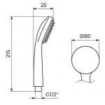 STOLZ Tuš Ručica hrom PTREC11