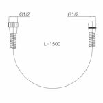 HERZ Tuš Crevo silver a601 12002
