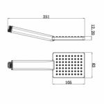 HERZ Tuš Ručica hrom a300 SQ 12040
