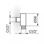 Zidni Priključak za Tuš Crevo PRGC12D