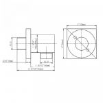 HERZ SQ Zidni Priključak za Tuš 1/2 12214