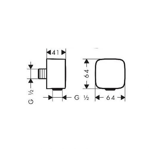 Hansgrohe Fixfit, Priključak za Tuš Crevo u Ugradnom Sistemu 26457000