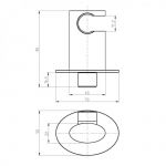 HERZ Pure Zidni Priključak sa Držačem Ručice Tuša 12210