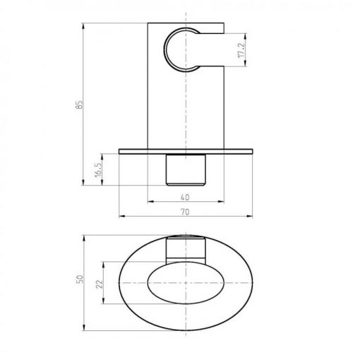 HERZ Pure Zidni Priključak sa Držačem Ručice Tuša 12210