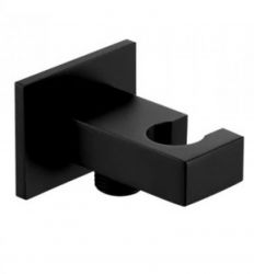 HERZ SQ Black Zidni Priključak za Crevo Tuša 12213B