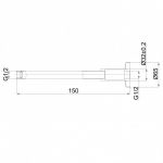 HERZ 12209 Plafonski Držač Tuš Ruže