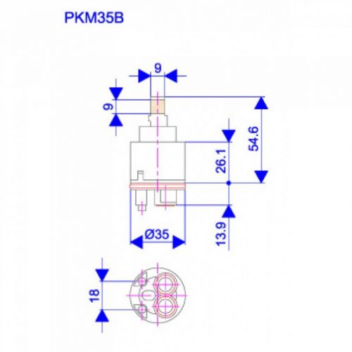 Keramički Mešač sa nožicom – 35 mm - PKM35B