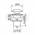 AUTOMATSKI GORNJI DEO ZA SIFON - 5/4 KLIK-KLAK UNI - S.2 GOLD 2245G