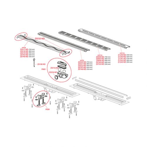 ALCA Tuš Kanalica APZ10 550 mm Simple