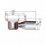 ACO Set ShowerDrain C Telo Kanala Sa Vertikalnom Flanšom I WAVE Rešetkom 585 Mm 9010.88.42 OUTLET