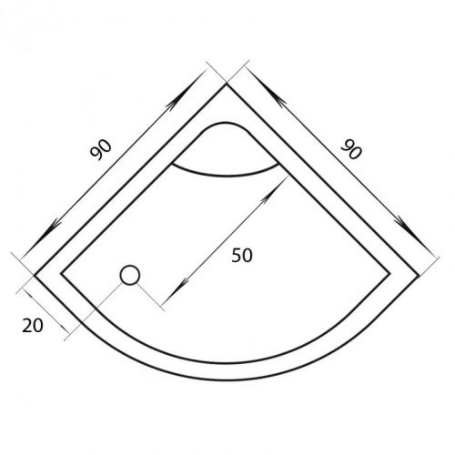 HARMONIJA tuš kada ugradna R90