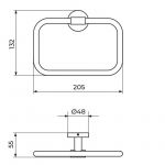 DARK JD903 držač peškira - prsten