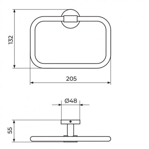 DARK JD903 držač peškira - prsten