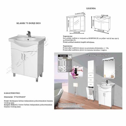 KLASIK KONTESA 75 - donji deo