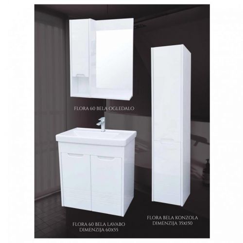 Ormarić sa umivaonikom 60x65 Flora - bela