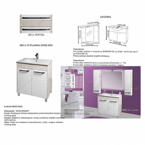IBICA 55 PLAZMA - donji deo