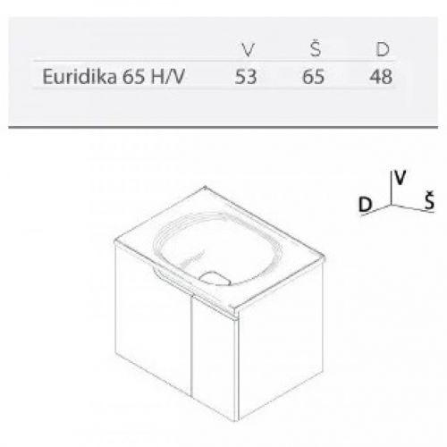 Ormarić sa umivaonikom EURIDIKA 65 H/V