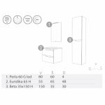 Ormarić sa umivaonikom EURIDIKA 65 H